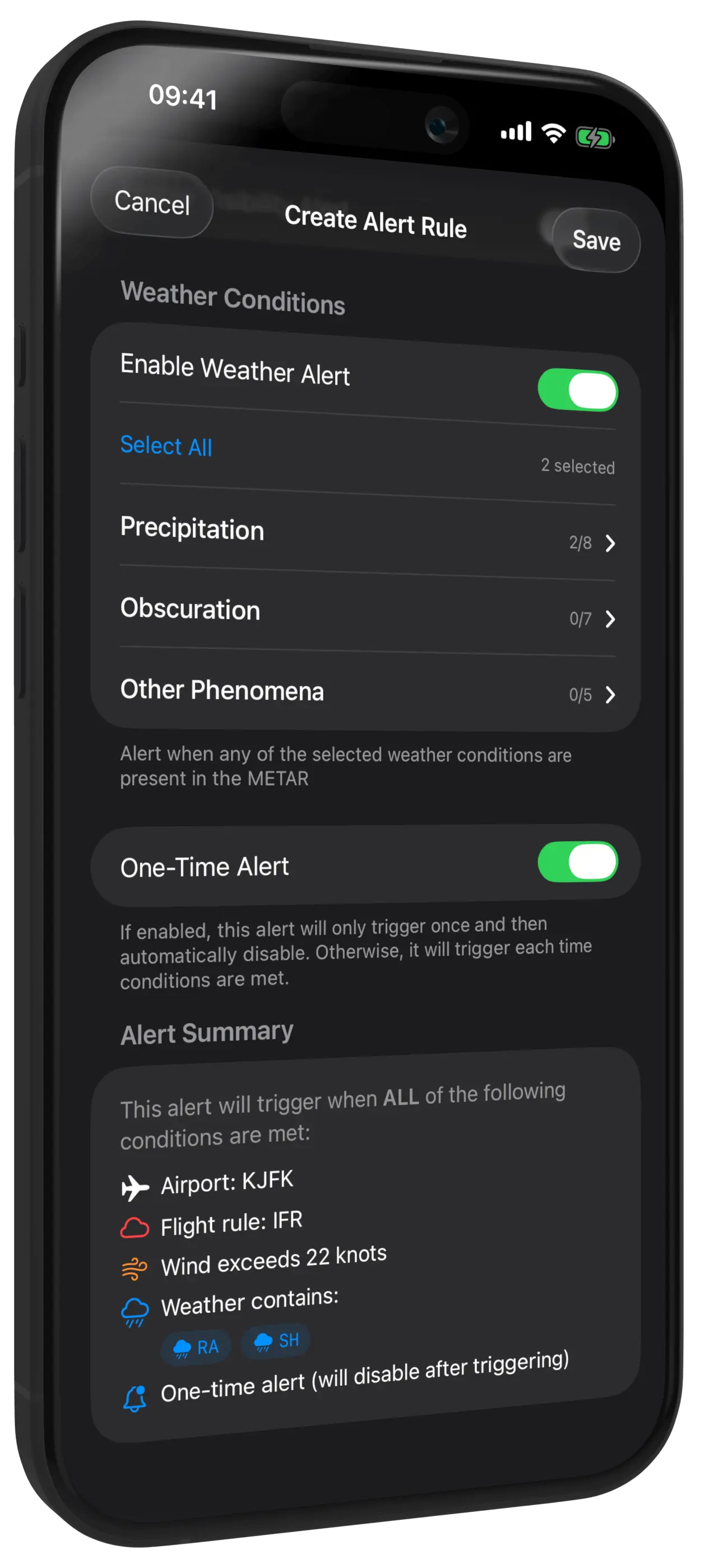 AirportWX weather alerts